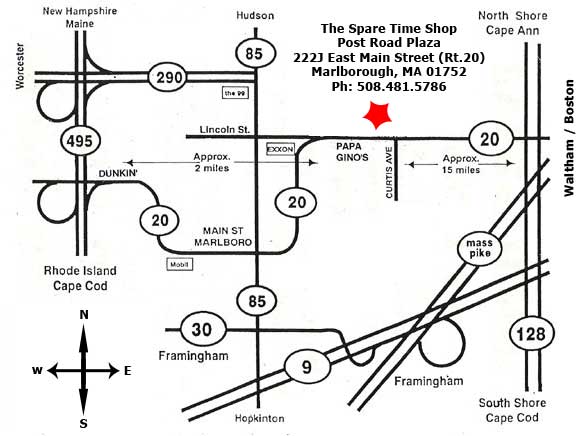 Map to Spare Time Shop